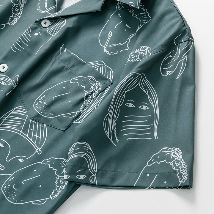 Nash - Camicia a collo cubano soft touch