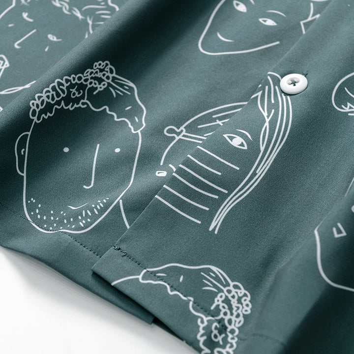 Nash - Camicia a collo cubano soft touch