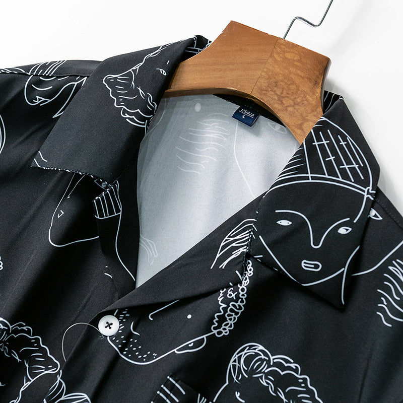 Nash - Camicia a collo cubano soft touch