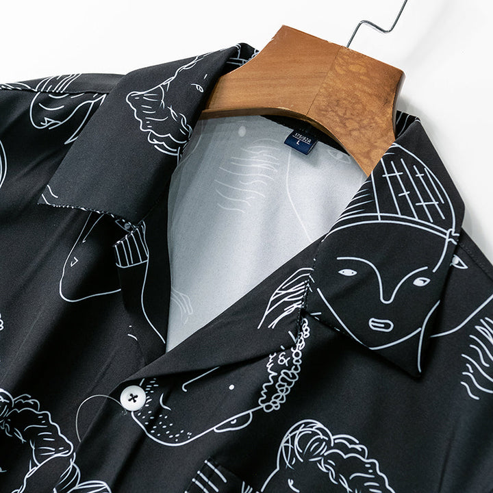 Nash - Camicia a collo cubano soft touch