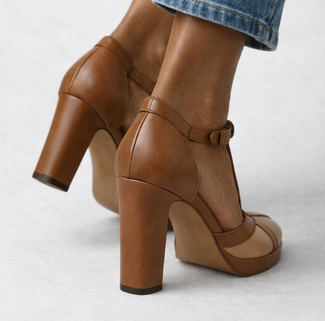 Celandra - Scarpe con tacco ergonomiche con cinturino