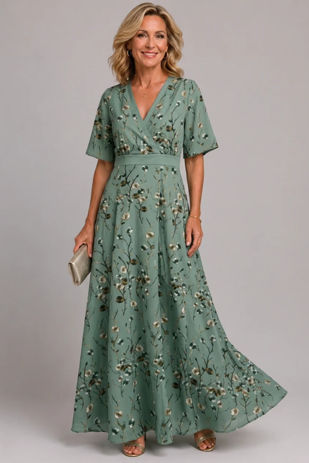 Adaline - Abito midi floreale soft touch