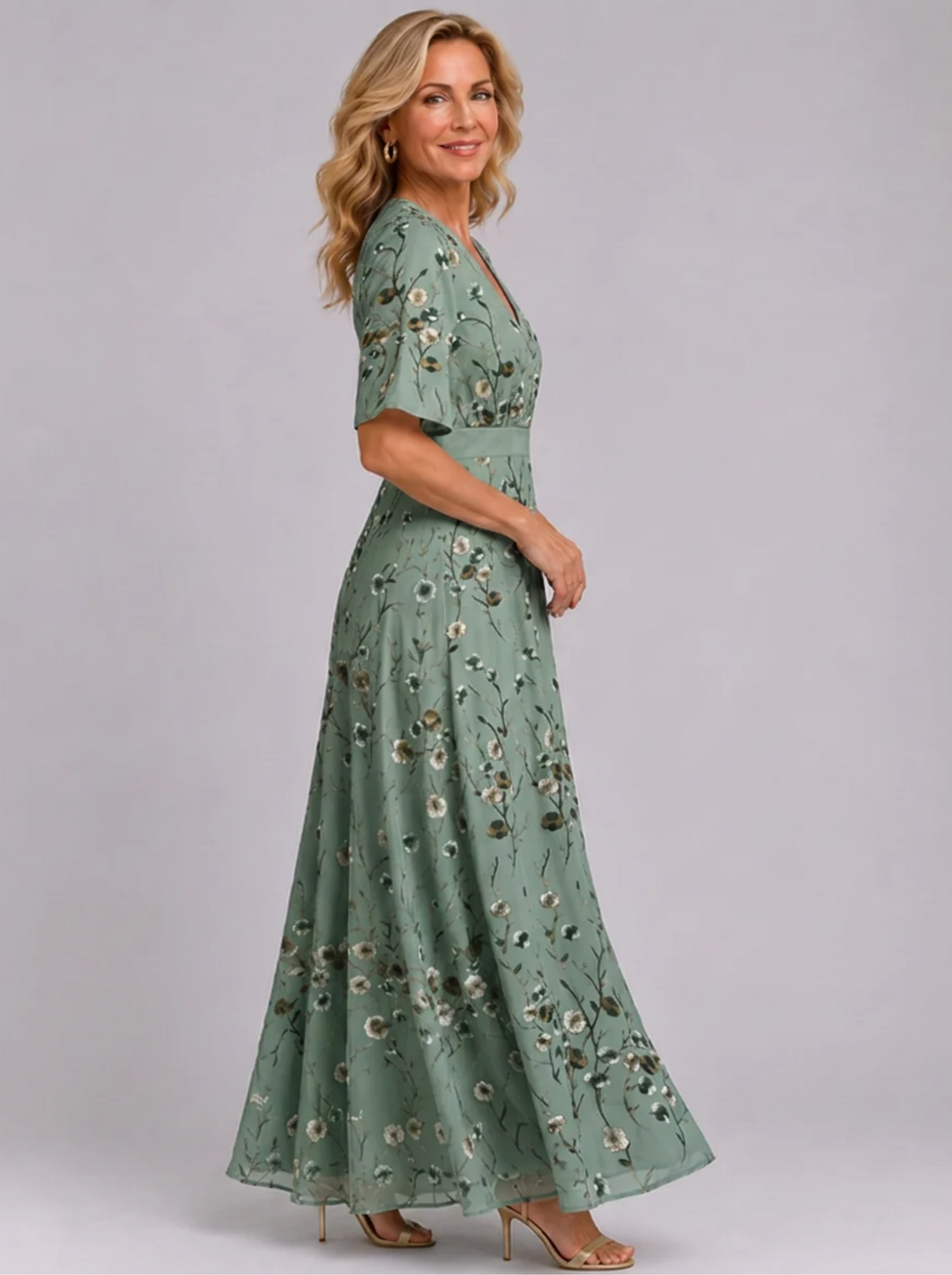Adaline - Abito midi floreale soft touch