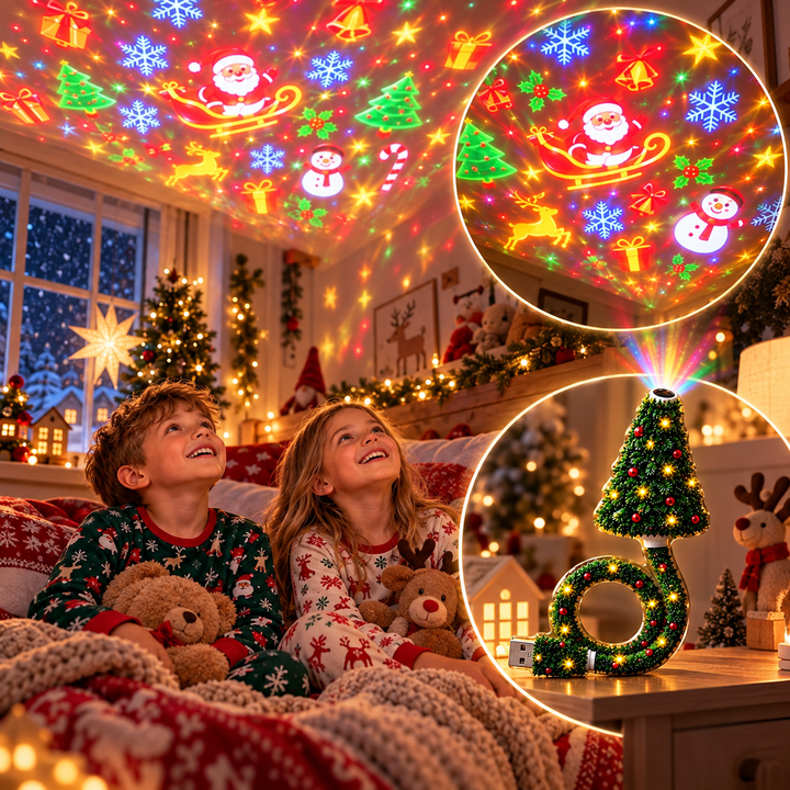 Festelle - Proiettore di luci a LED per albero di Natale