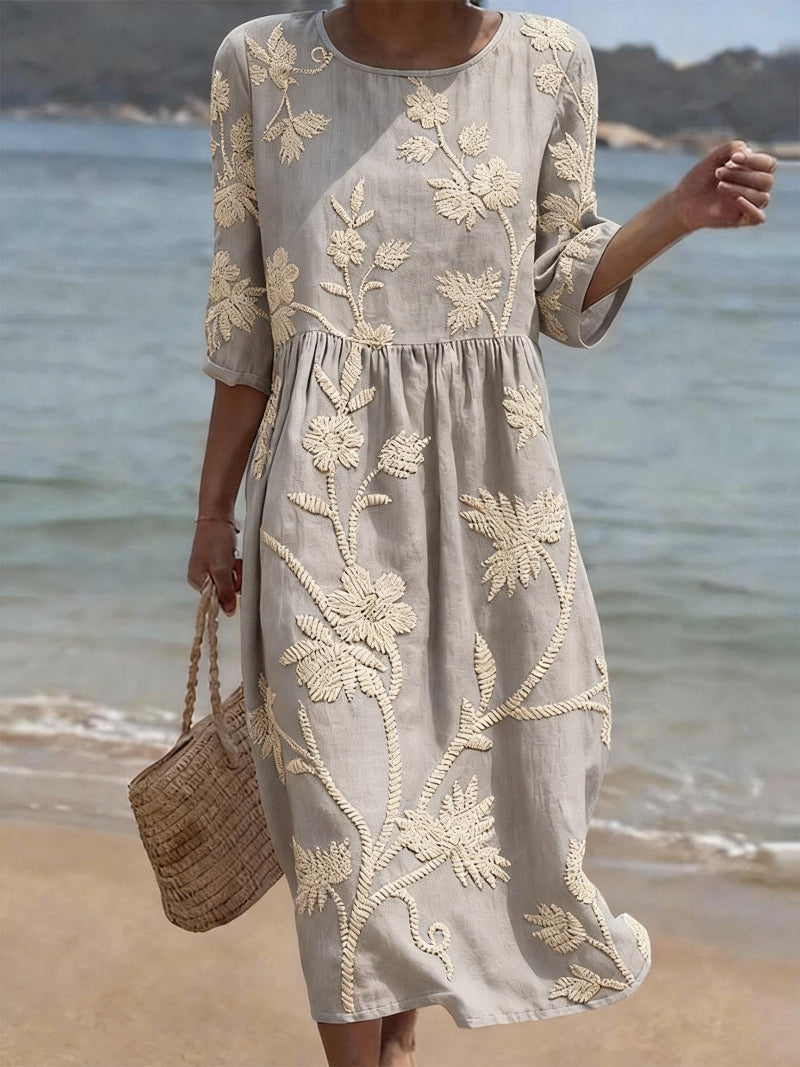 Galene - Abito midi in lino leggero