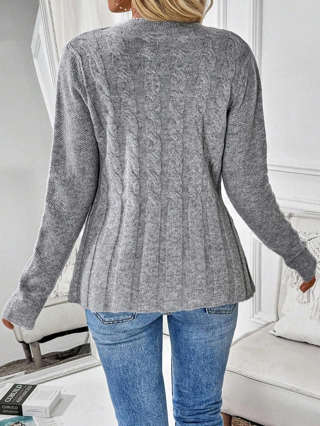 Zarela - Cardigan premium in maglia traforata