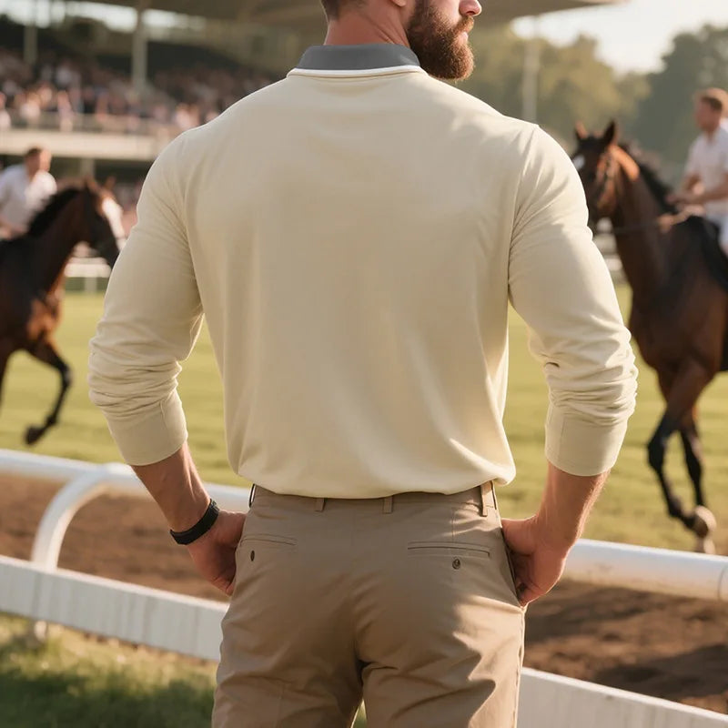 Balcombe - Polo a maniche lunghe effetto soft touch
