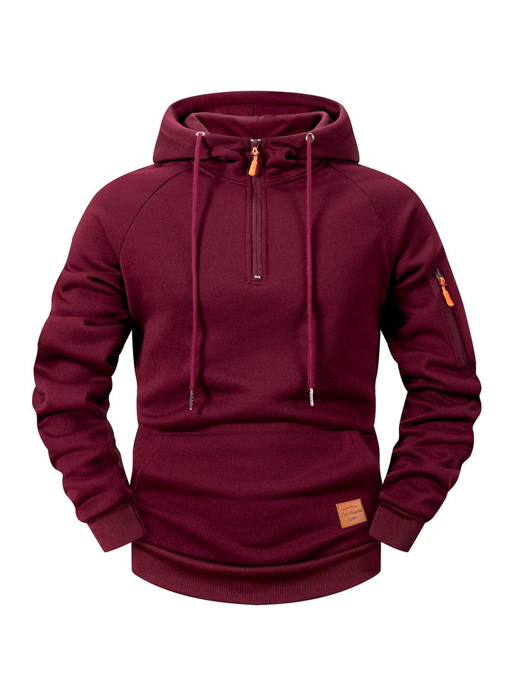 Quenford - Felpa con zip dal tocco morbido