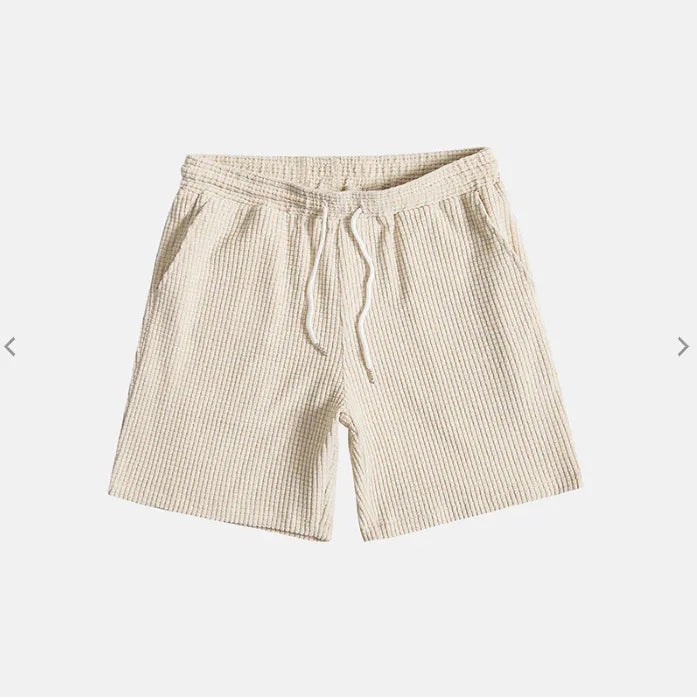 Jorvian - Coordinato estivo camicia e shorts in tessuto testurizzato