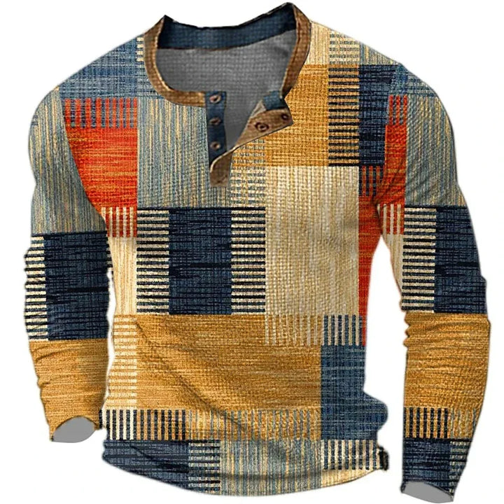 Soreth - Camicia a maniche lunghe patchwork effetto soft touch