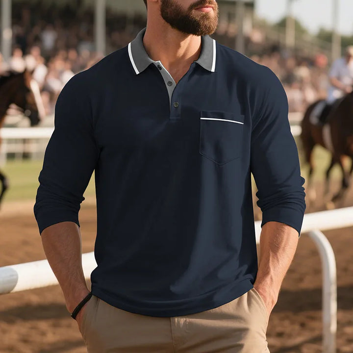 Balcombe - Polo a maniche lunghe effetto soft touch