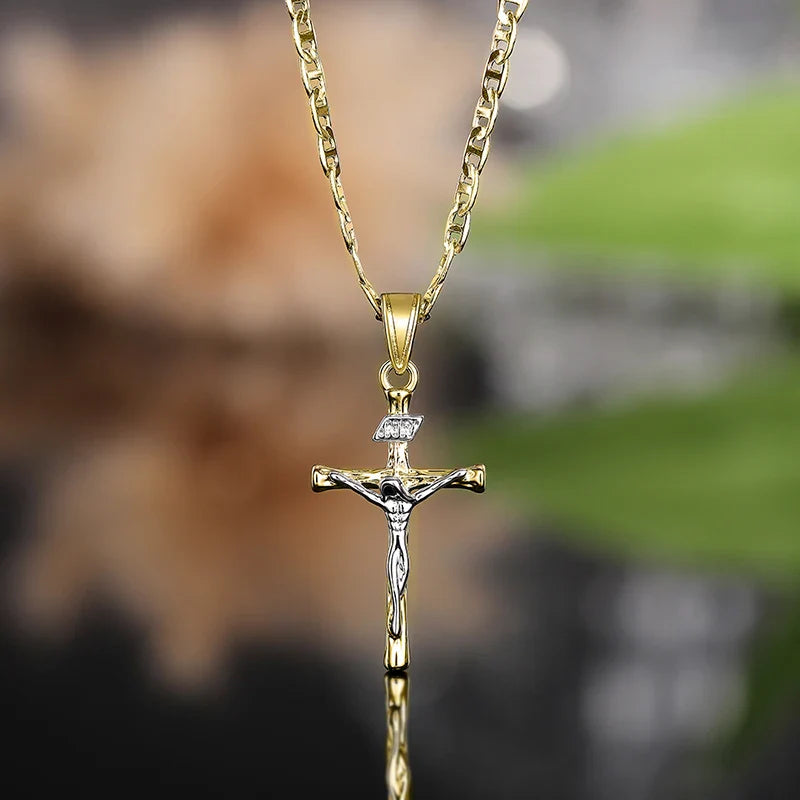 Bayford - Collana con pendente a croce scintillante