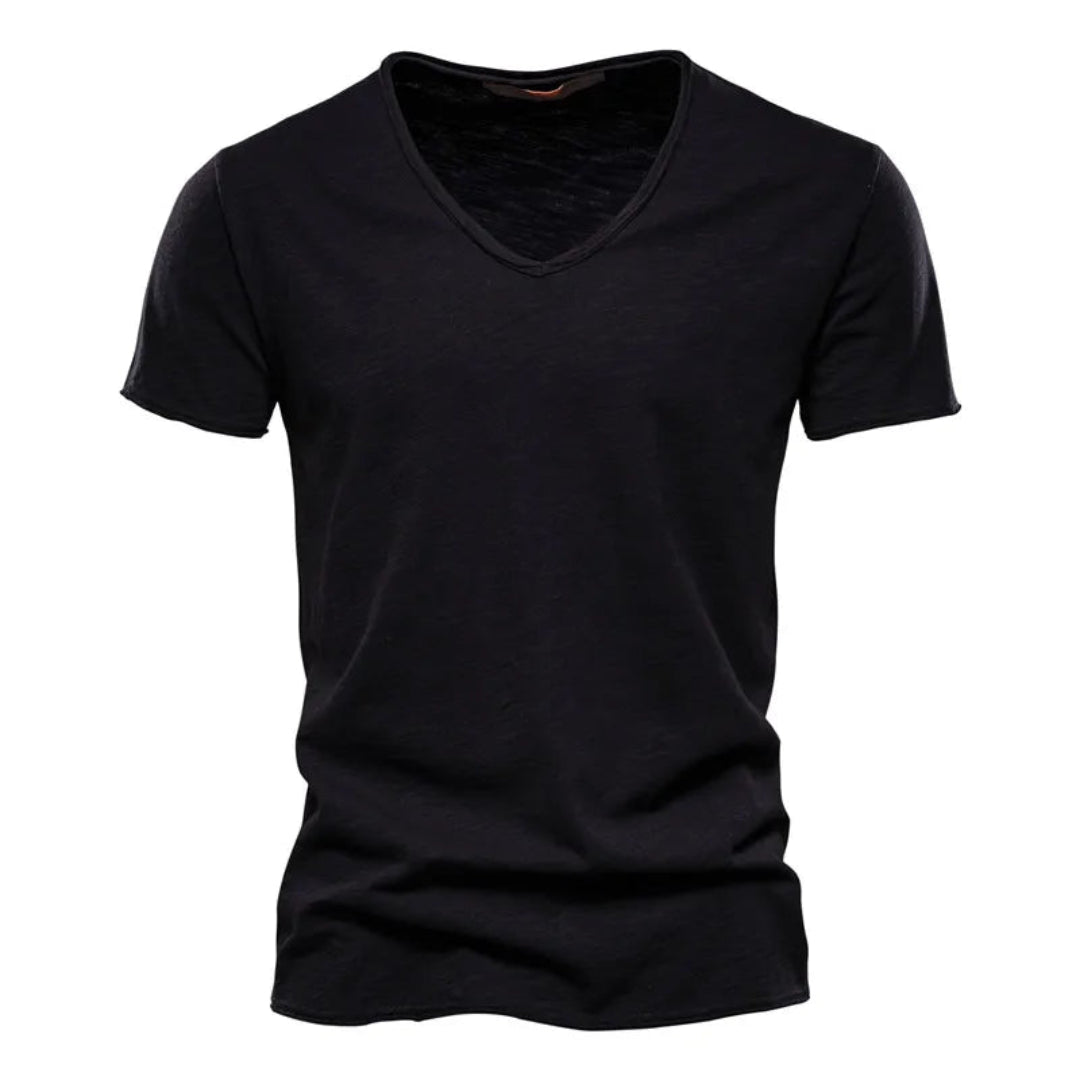 Jackson - T-shirt con scollo a V in jersey morbido