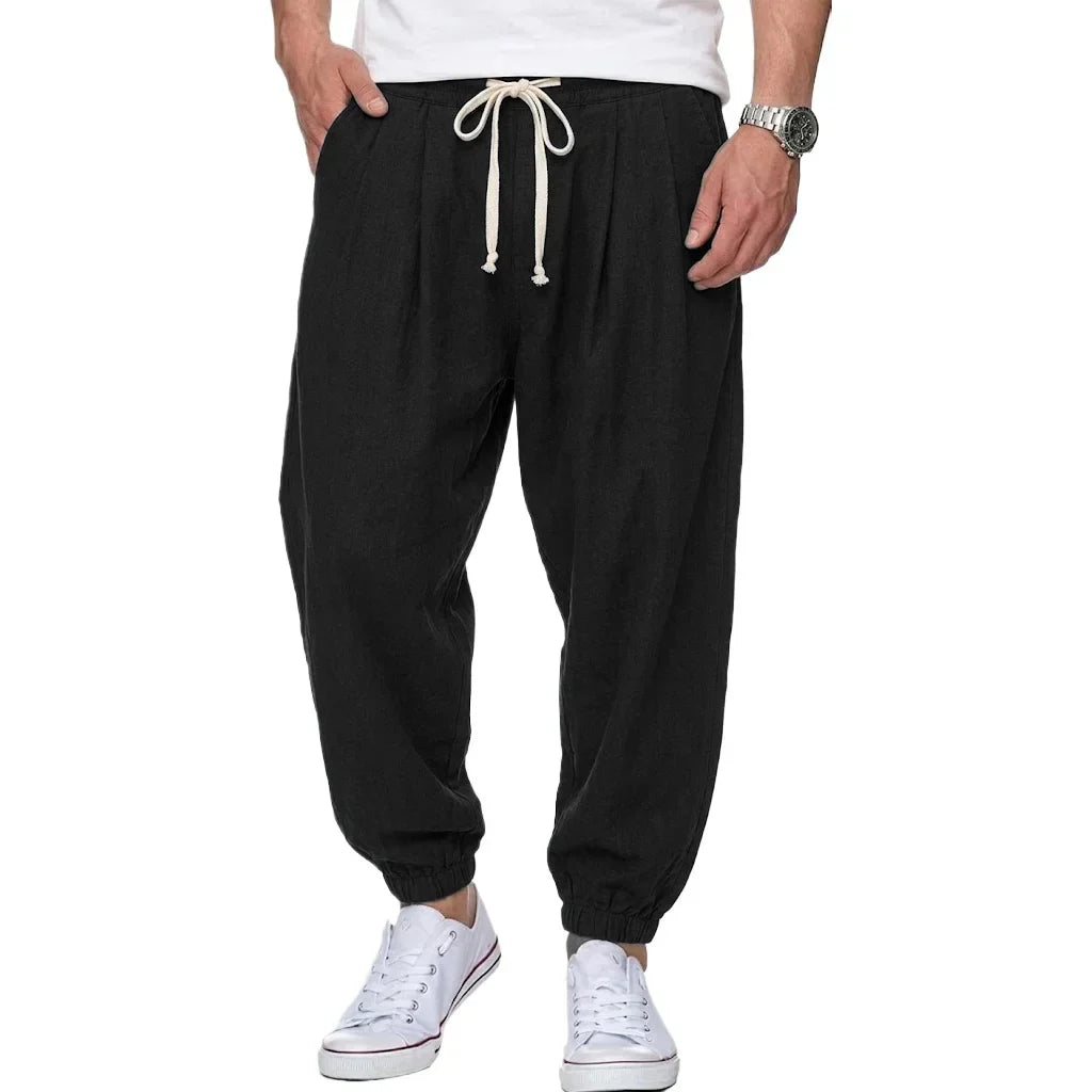 Isaac - Pantaloni leggeri con coulisse