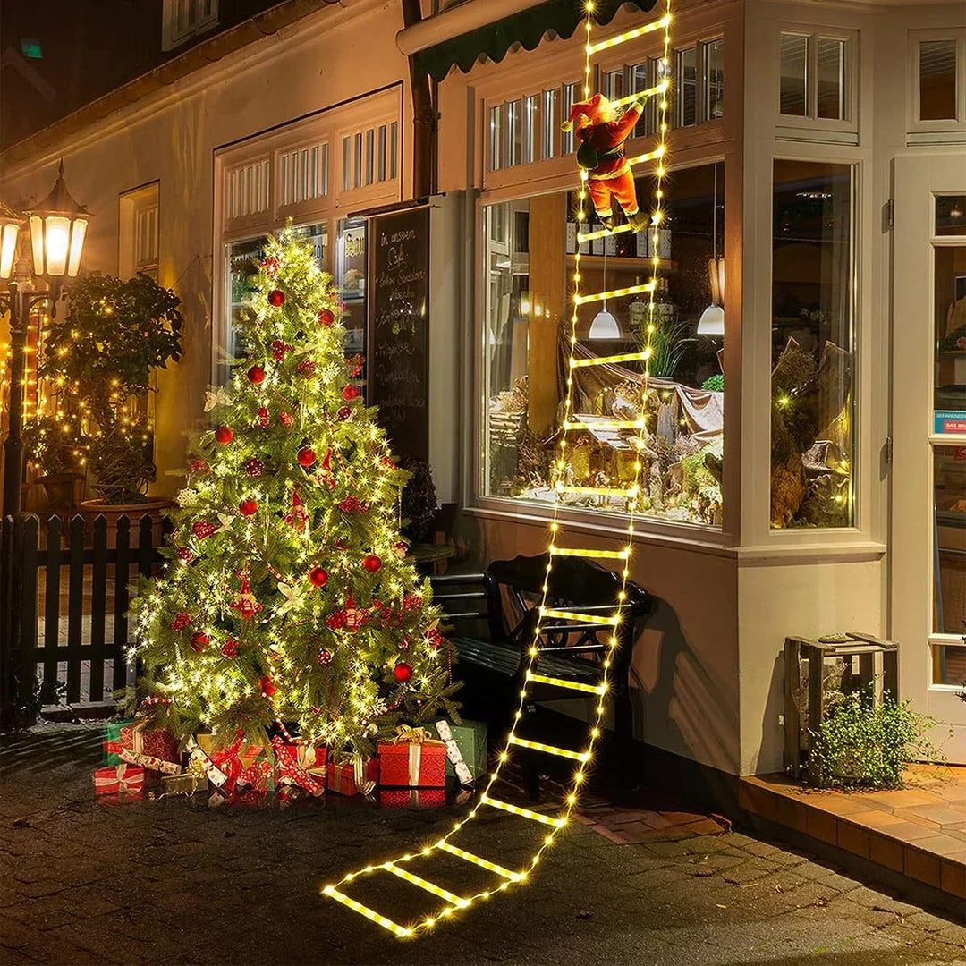 Clorissa - Luci LED di Babbo Natale con Scala
