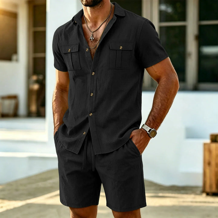 Dunley - Coordinato camicia e shorts