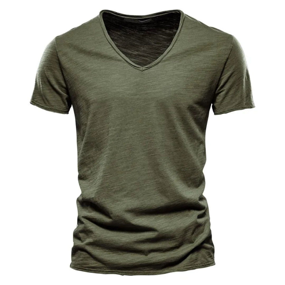 Jackson - T-shirt con scollo a V in jersey morbido