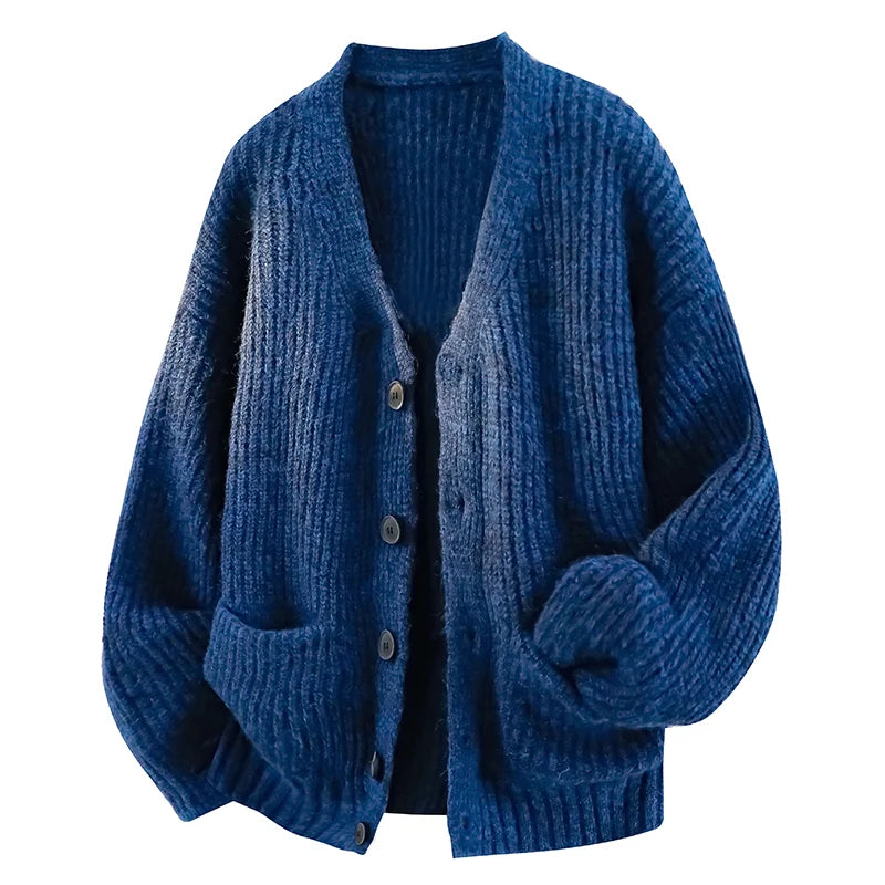 Galienne - Cardigan oversize con scollo a V e morbido al tatto