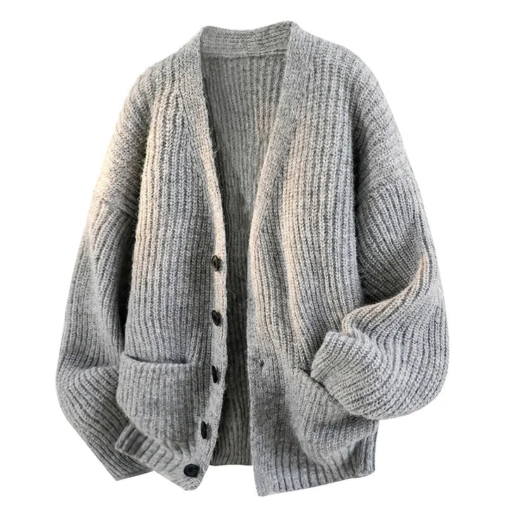 Galienne - Cardigan oversize con scollo a V e morbido al tatto