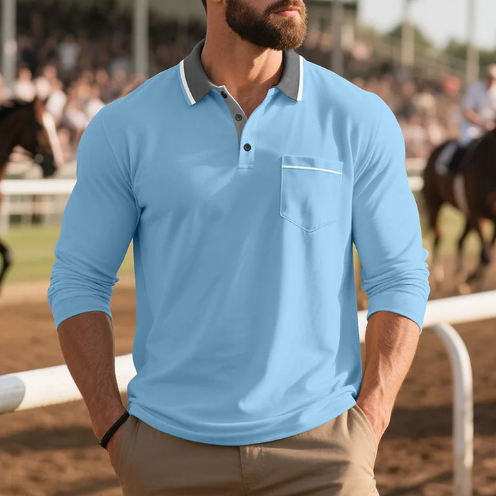 Balcombe - Polo a maniche lunghe effetto soft touch