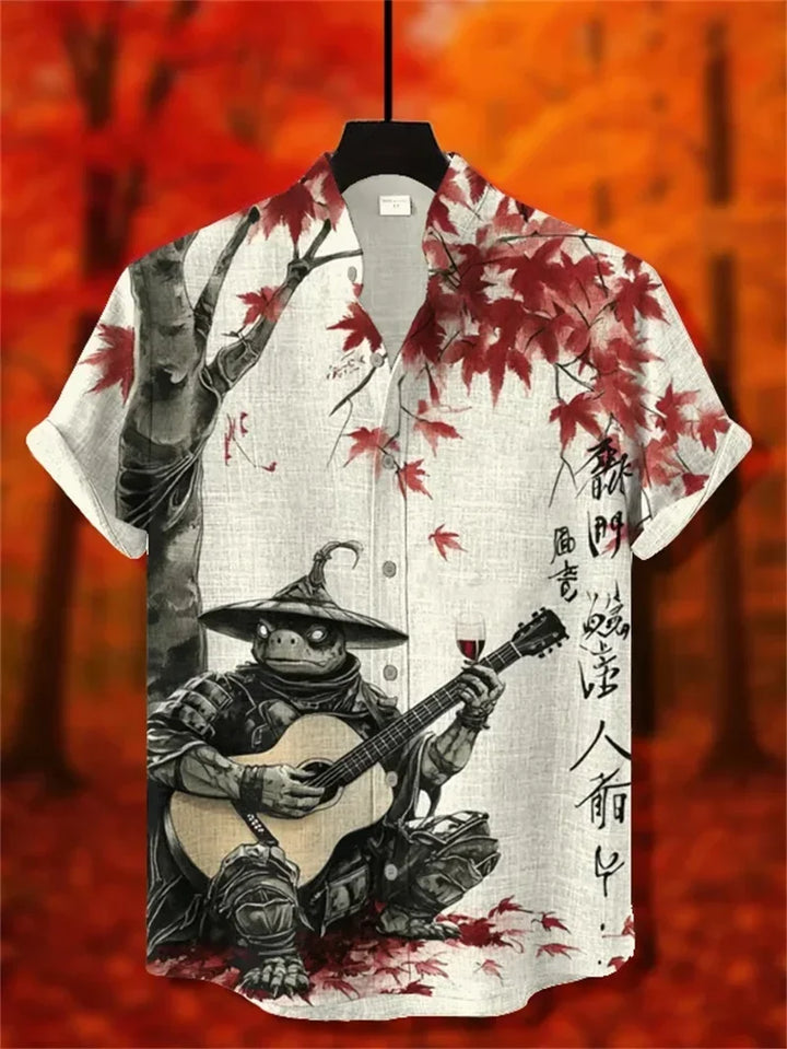 Ulric - Camicia a bottoni con stampa costiera