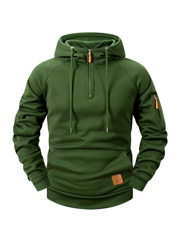 Quenford - Felpa con zip dal tocco morbido