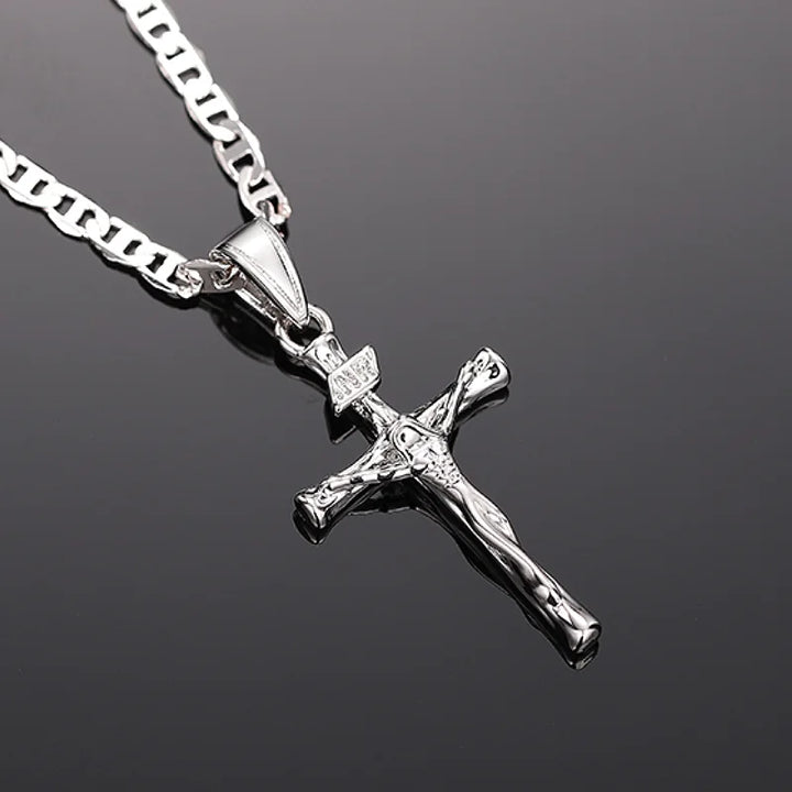 Bayford - Collana con pendente a croce scintillante