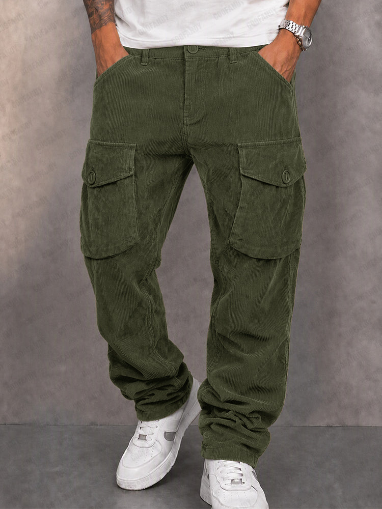 Milo - Pantaloni cargo a coste