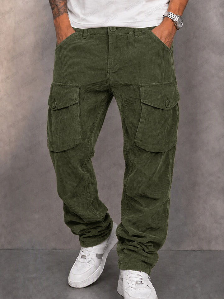 Milo - Pantaloni cargo a coste
