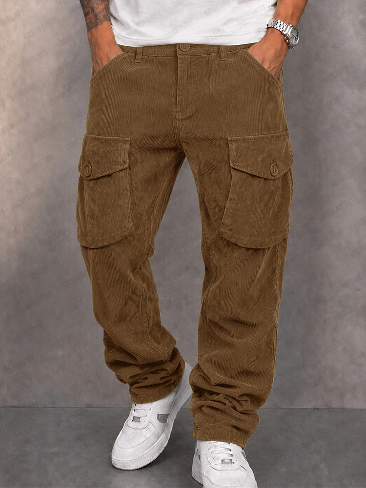 Milo - Pantaloni cargo a coste