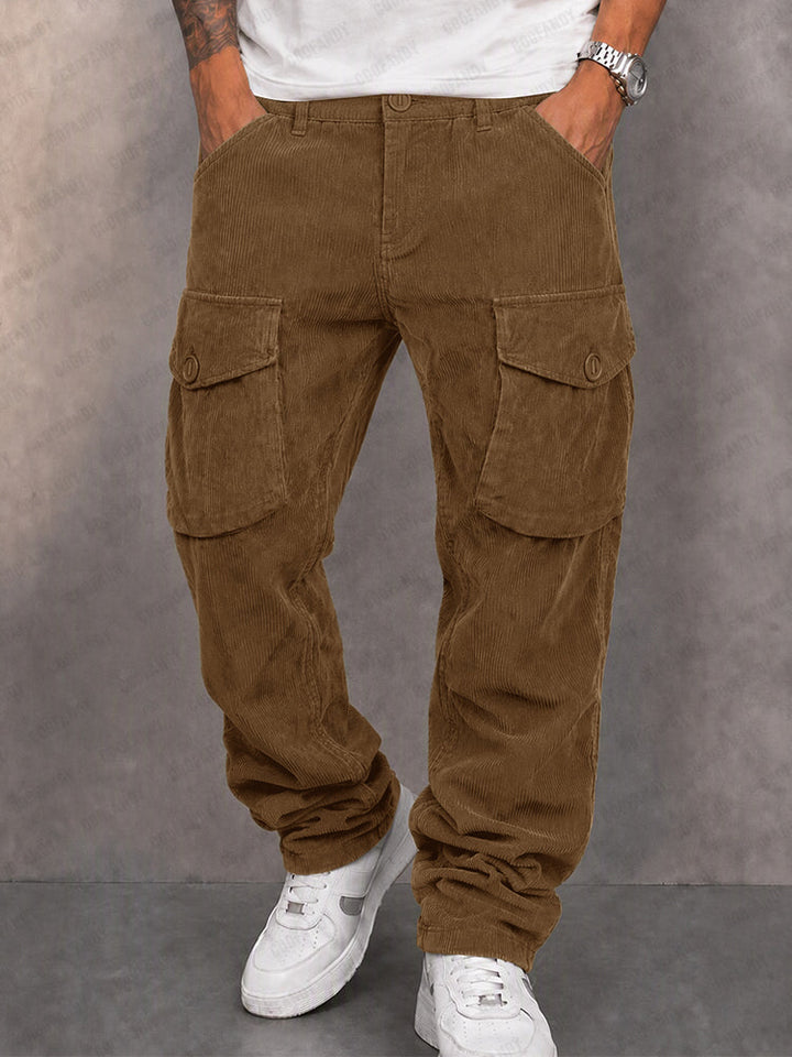 Milo - Pantaloni cargo a coste