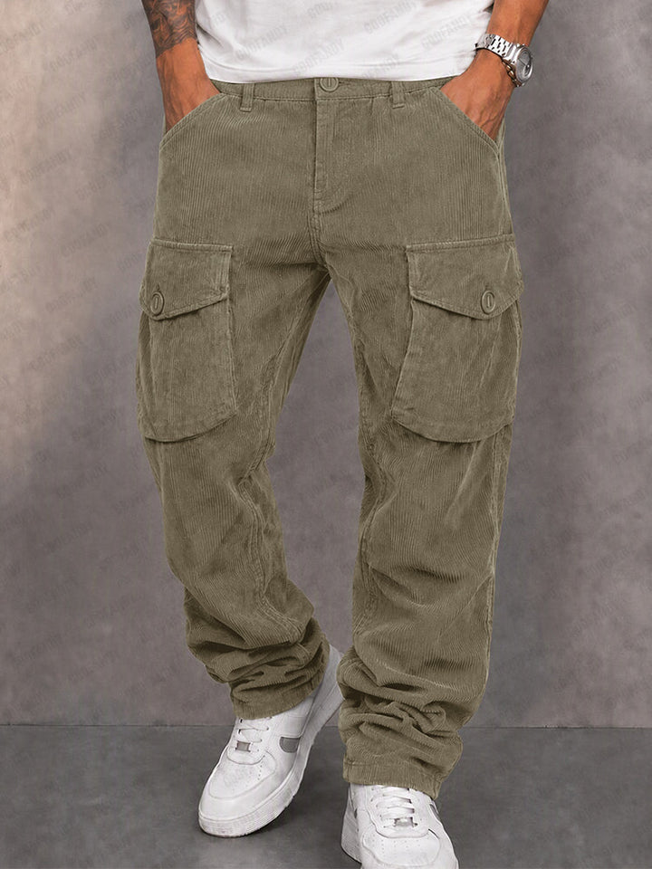 Milo - Pantaloni cargo a coste