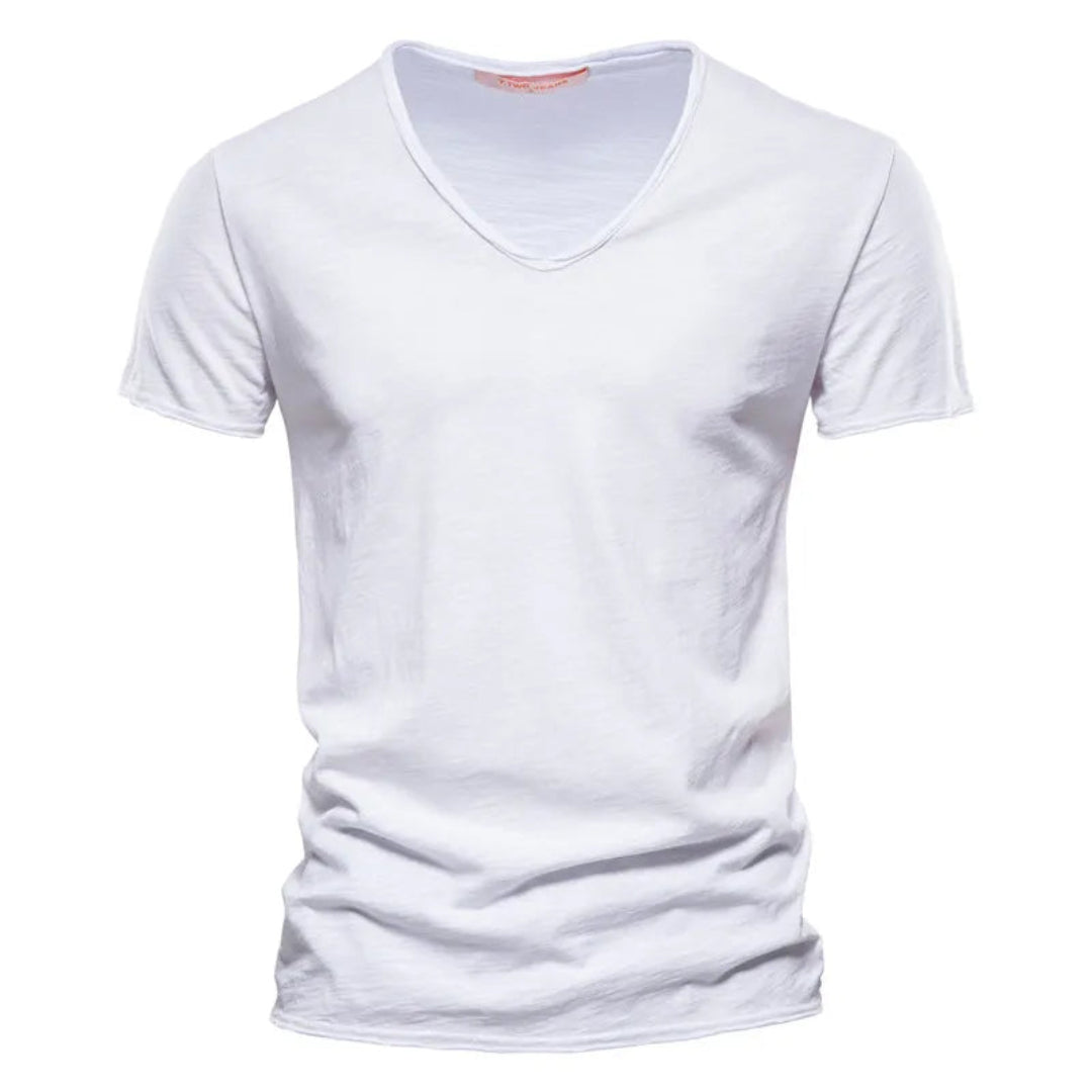 Jackson - T-shirt con scollo a V in jersey morbido