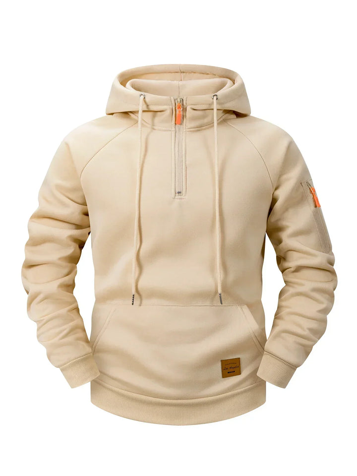 Quenford - Felpa con zip dal tocco morbido