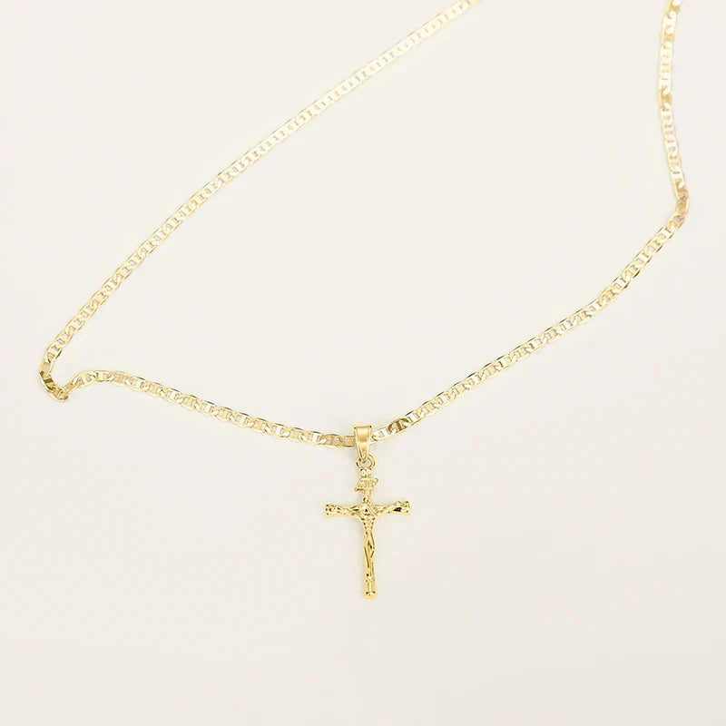 Bayford - Collana con pendente a croce scintillante