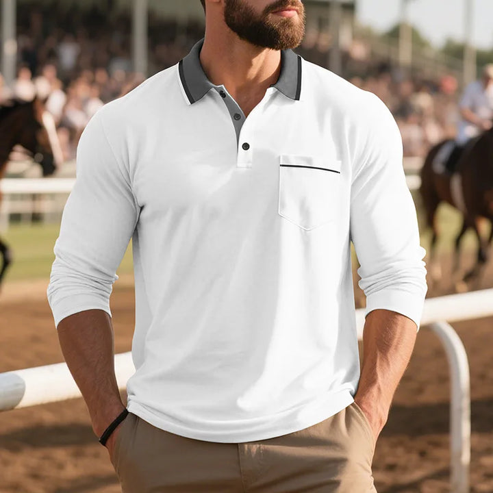 Balcombe - Polo a maniche lunghe effetto soft touch
