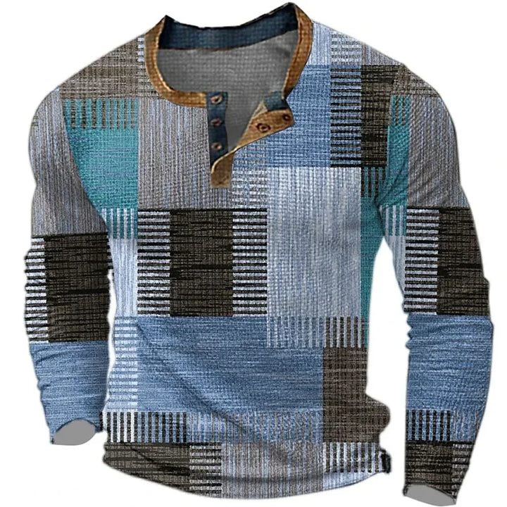 Soreth - Camicia a maniche lunghe patchwork effetto soft touch