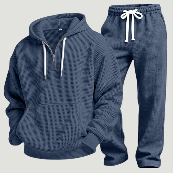 Osric - Set con felpa con cappuccio a nido d'ape e joggers