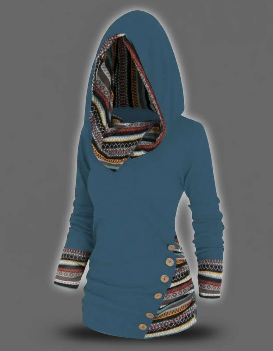 Amilene - Pullover con Cappuccio Stile Casual