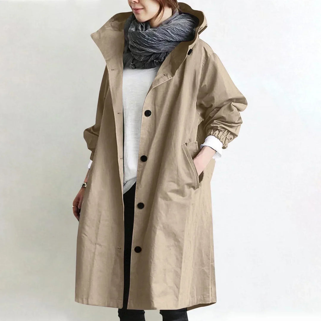 Yelina - Trench lungo con cappuccio