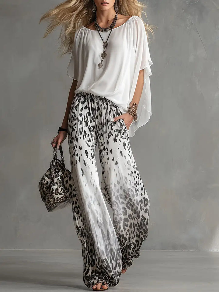 Ivette - coordinato con blusa leggera e pantaloni a gamba larga