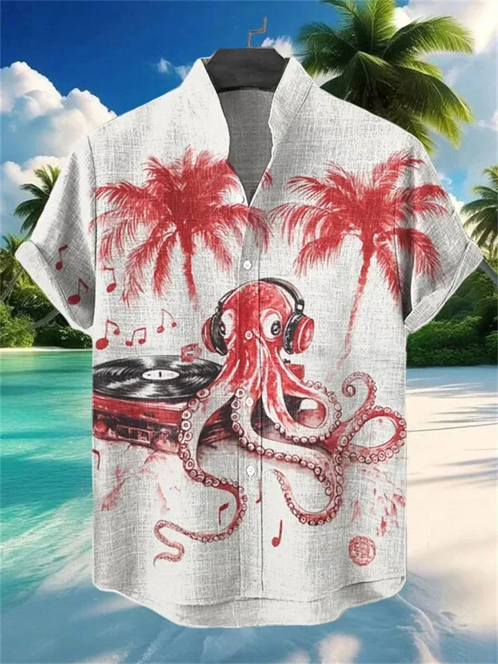 Ulric - Camicia a bottoni con stampa costiera