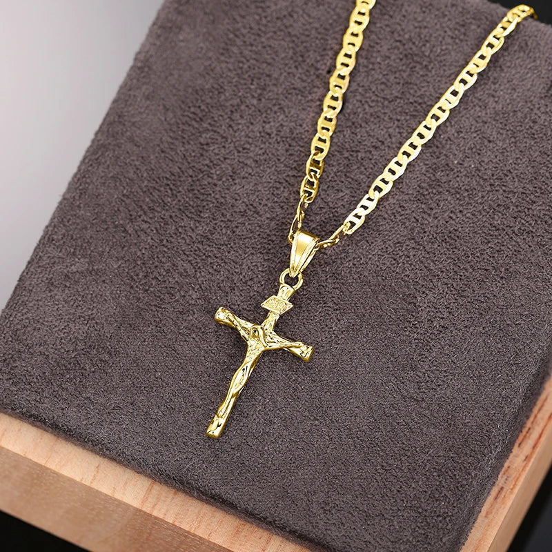 Bayford - Collana con pendente a croce scintillante