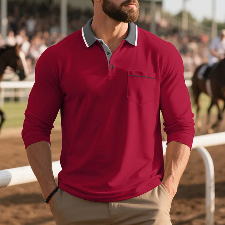 Balcombe - Polo a maniche lunghe effetto soft touch