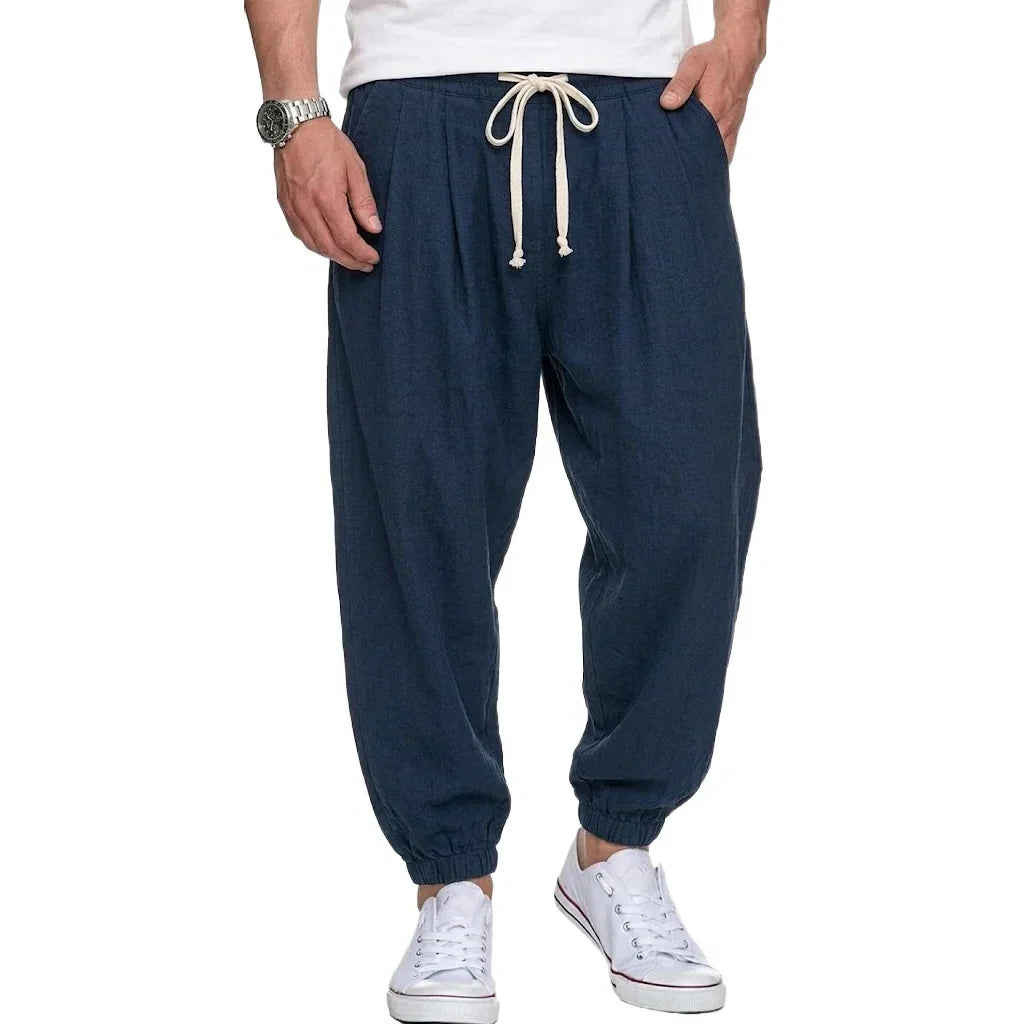 Isaac - Pantaloni leggeri con coulisse