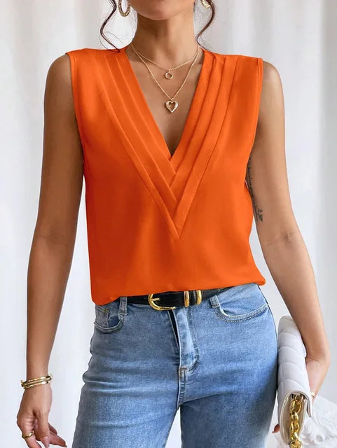 Karinae - Blusa senza maniche dal tocco morbido