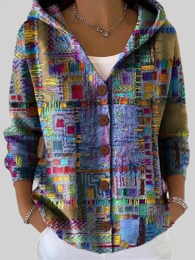 Loria - Cardigan con Cappuccio Casual e Stilos