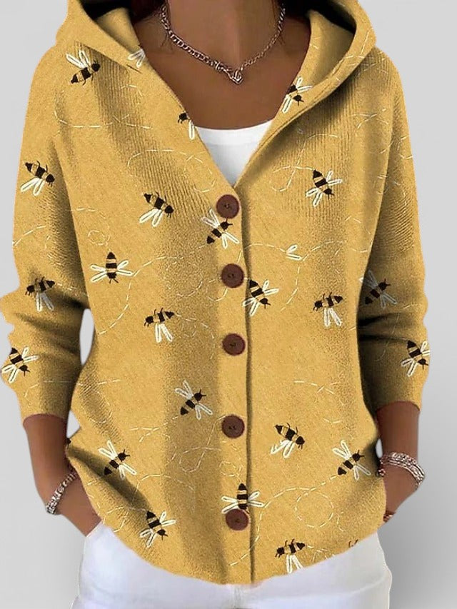 Loria - Cardigan con Cappuccio Casual e Stilos