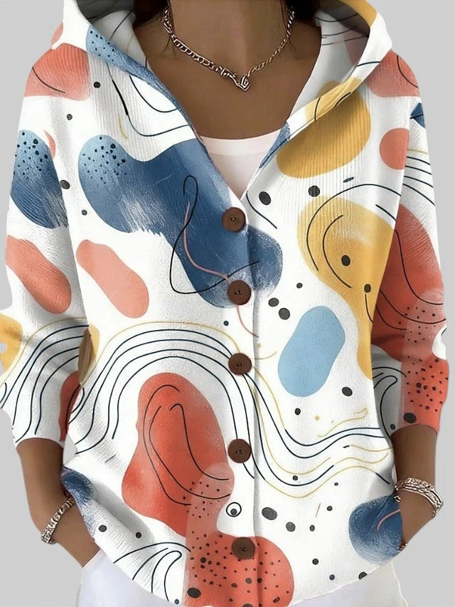 Loria - Cardigan con Cappuccio Casual e Stilos