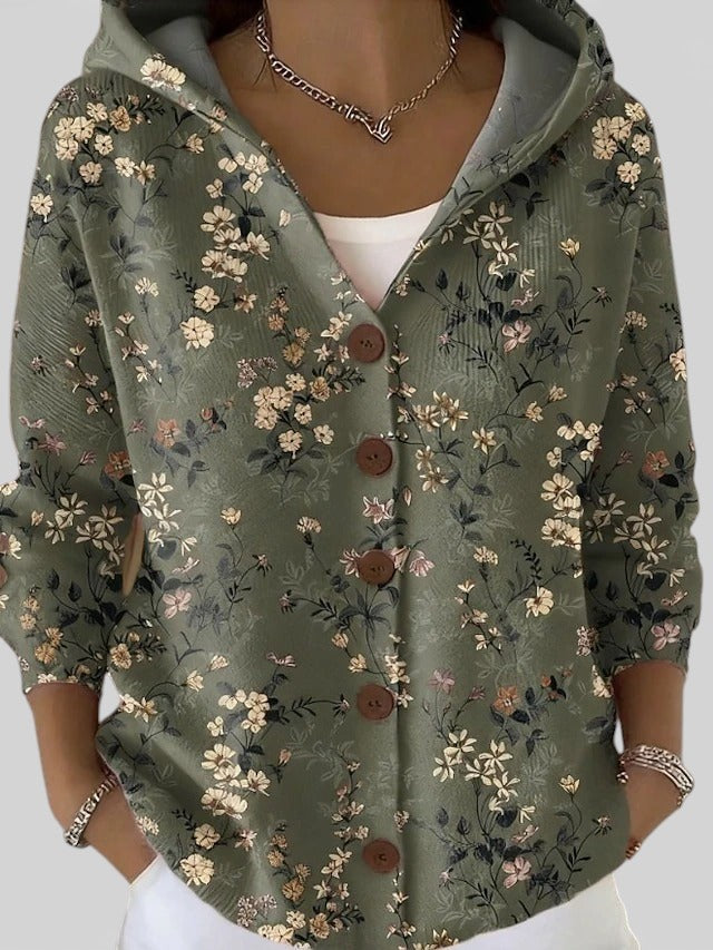 Loria - Cardigan con Cappuccio Casual e Stilos